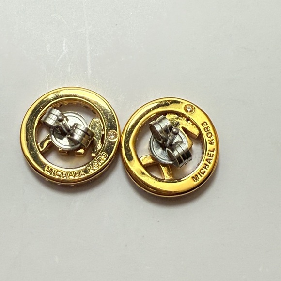 Michael Kors Gold Crystal Embellished Earrings - Picture 9 of 9